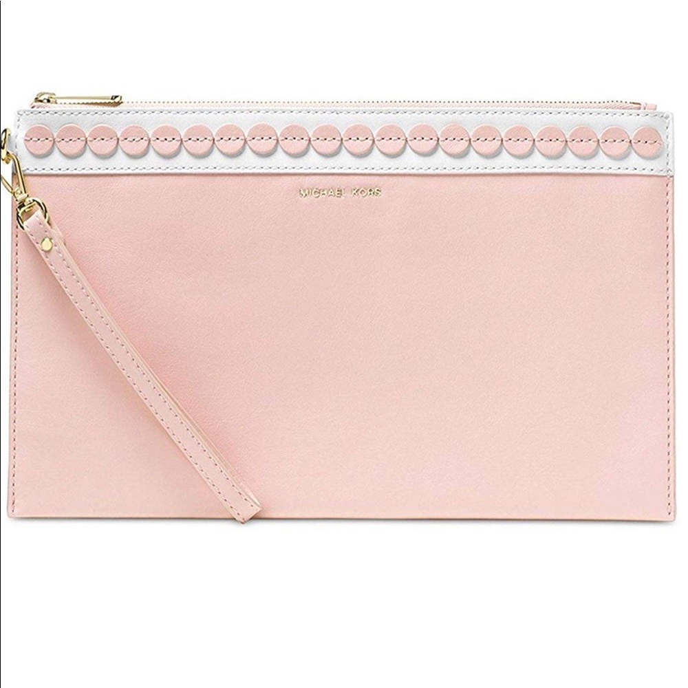 Michael Kors clutch- blush pink